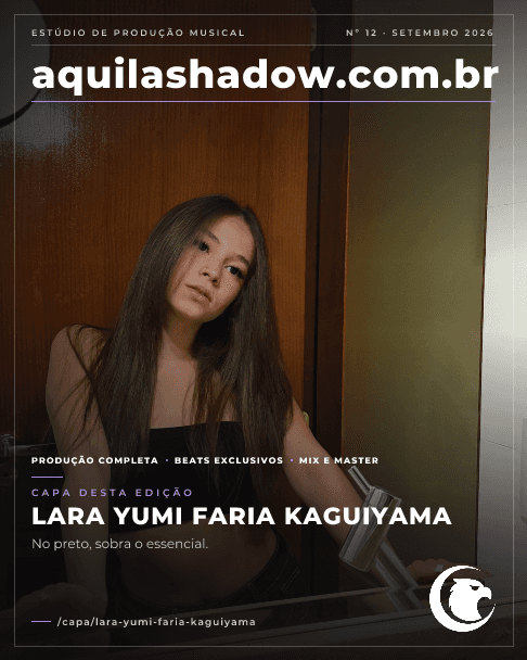Capa de revista da AquilaShadow montada por Lara Yumi Faria Kaguiyama
