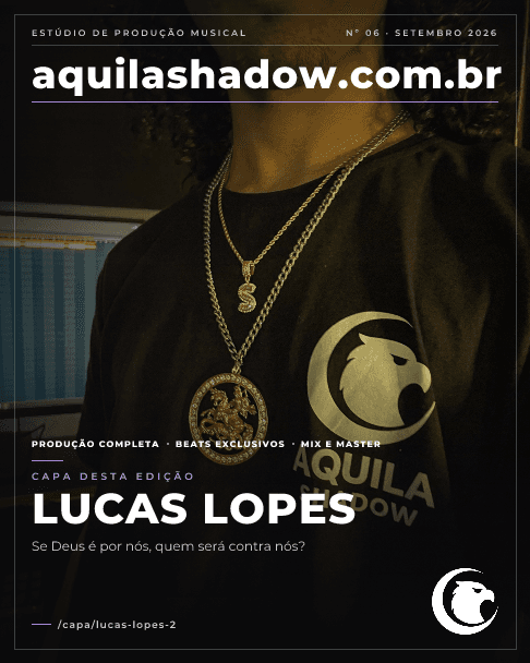 Capa de revista da AquilaShadow montada por Lucas Lopes